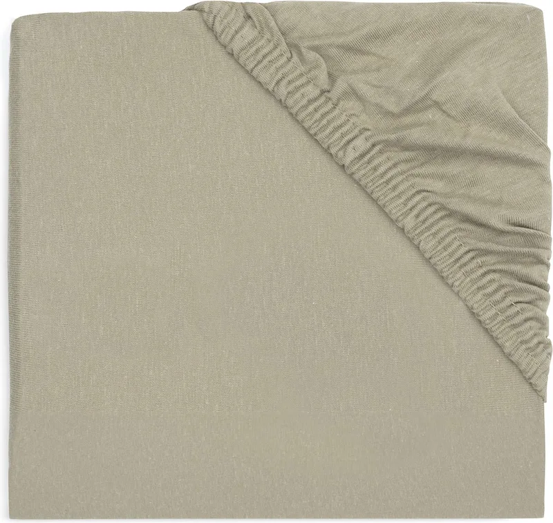 Hoeslaken Jersey 60x120cm - Wieg, Ledikant, Babybed by Jollein in Olive Green – product photo