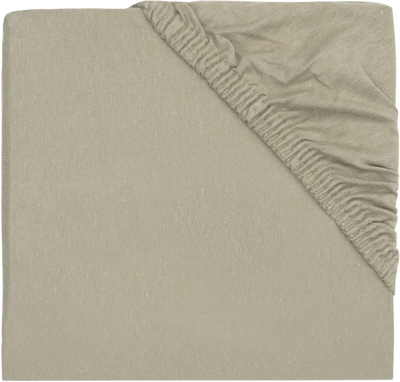 Hoeslaken Jersey 75x95cm - Boxmatras van Jollein in Olive Green – productfoto