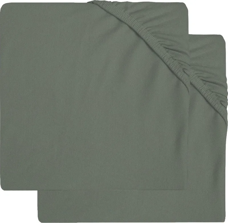 Hoeslaken Jersey Boxmatras 75x95cm (2pack) by Jollein in Ash Green – product photo