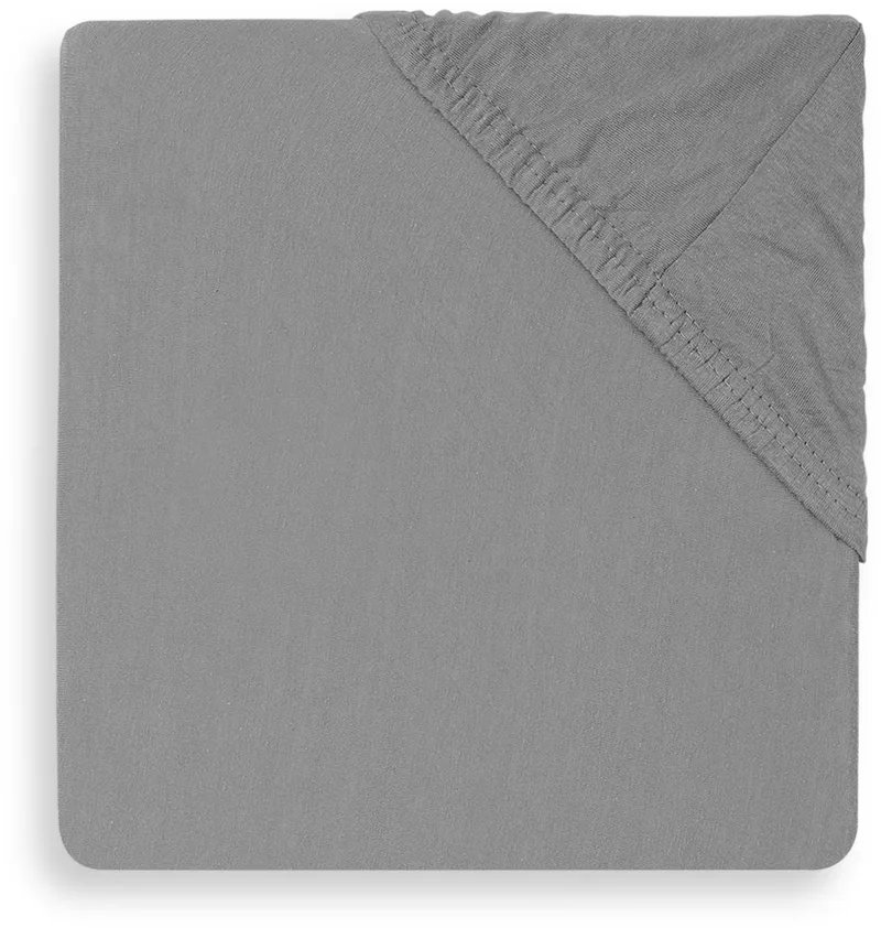 Hoeslaken Jersey Boxmatras 75x95cm de Jollein en Storm Grey – photo produit