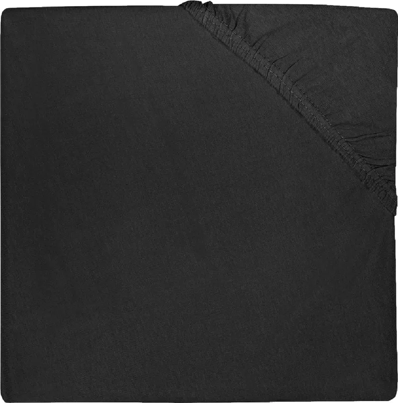 Hoeslaken Jersey Boxmatras 75x95cm de Jollein en Noir – photo produit