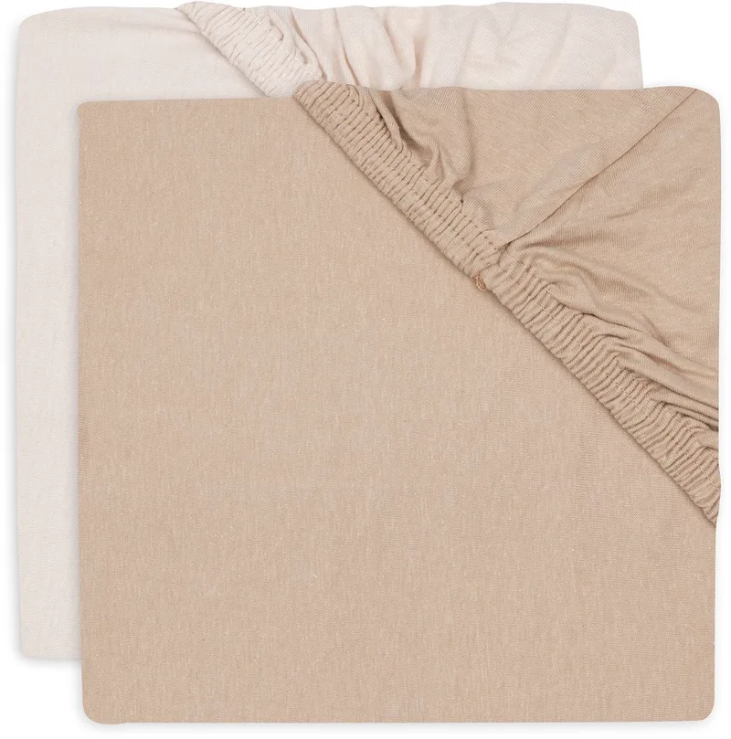 Hoeslaken Ledikant - 60x120cm - Jersey - 2 stuks fra Jollein i Blush, Wild Rose – produktbillede