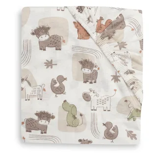 Hoeslaken Ledikant - 60x120cm - Jersey van Jollein in Barn Buddies – productfoto 3 van 4