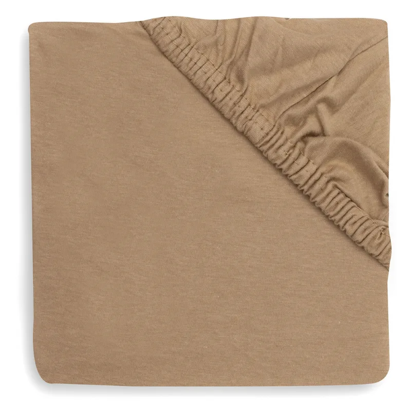 Hoeslaken Ledikant - 60x120cm - Jersey van Jollein in Hazel – productfoto 3 van 4