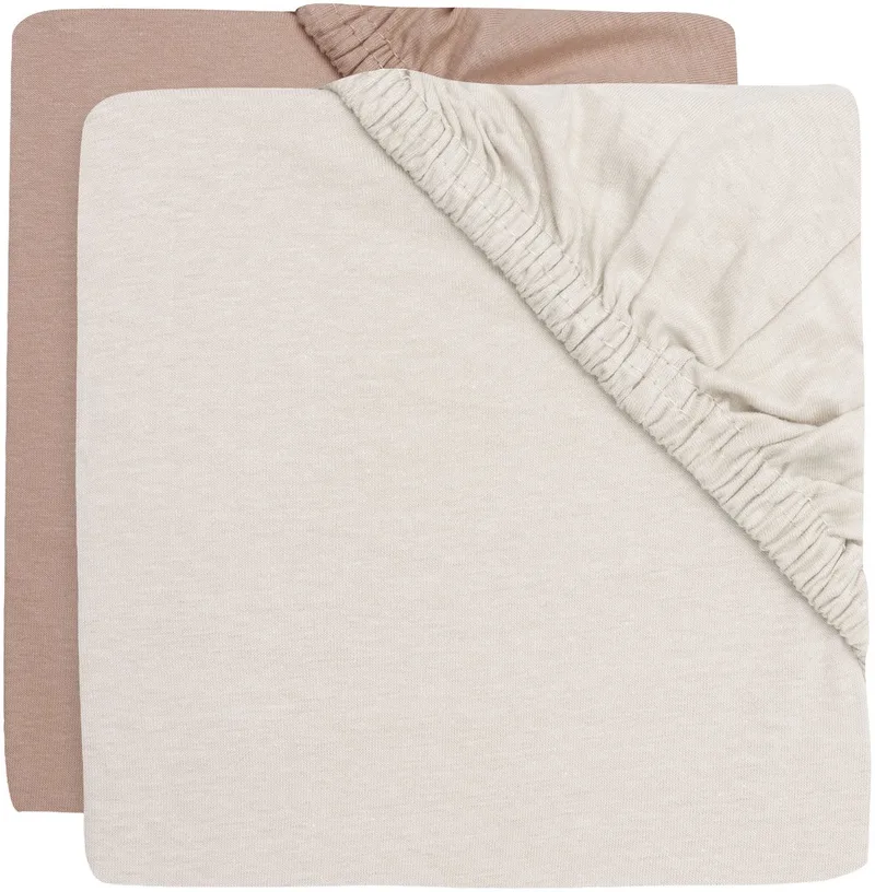 Hoeslaken Ledikant - 60x120cm - Jersey - Light Terra/Oatmeal by Jollein in Terra – product photo