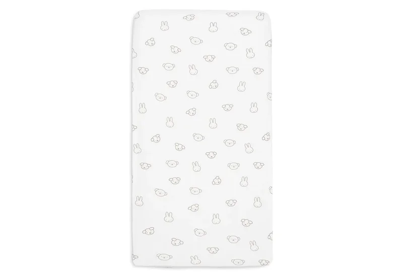 Hoeslaken Ledikant - 60x120cm - Jersey van Jollein in Miffy and Friends – productfoto 2 van 4