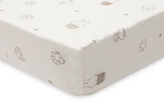 Hoeslaken Ledikant - 60x120cm - Jersey van Jollein in Miffy Family Farm – productfoto 3 van 3