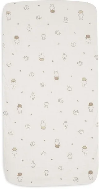 Hoeslaken Ledikant - 60x120cm - Jersey van Jollein in Miffy Family Farm – productfoto 2 van 3