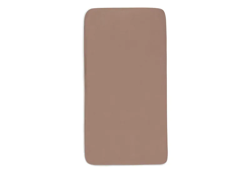 Hoeslaken Ledikant - 60x120cm - Jersey van Jollein in Milky Coffee – productfoto 2 van 3