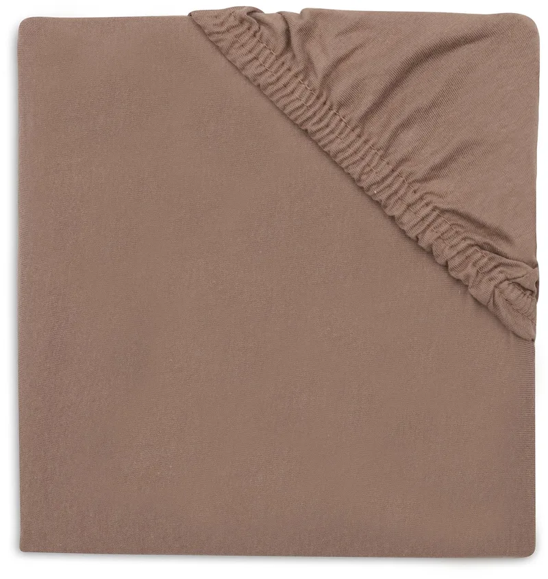 Hoeslaken Ledikant - 60x120cm - Jersey by Jollein in Milky Coffee – product photo