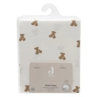 Hoeslaken Ledikant - 60x120cm - Jersey van Jollein in Mini Teddy Bear – productfoto 4 van 4
