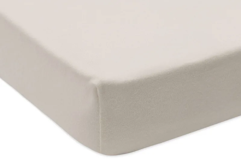 Hoeslaken Ledikant - 60x120cm - Jersey van Jollein in Oatmeal – productfoto 3 van 3