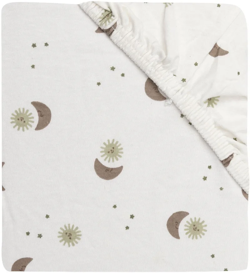 Hoeslaken Ledikant - 60x120cm - Jersey fra Jollein i Over the Moon – produktbillede