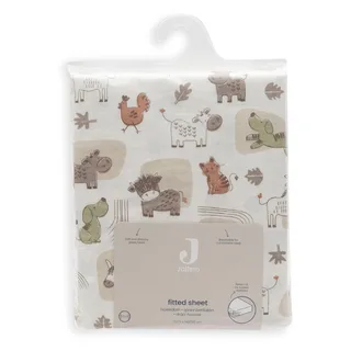 Hoeslaken Ledikant - 70/75x140/150cm - Jersey - Barn Buddies by Jollein in Grey – product photo 4 of 4
