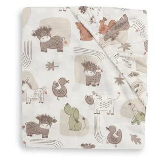 Hoeslaken Ledikant - 70/75x140/150cm - Jersey - Barn Buddies by Jollein in Grey – product photo 3 of 4