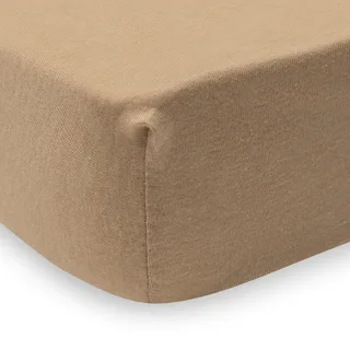 Hoeslaken Ledikant - 70/75x140/150cm - Jersey - Hazel de Jollein en Bruin donker – photo produit 2 sur 4