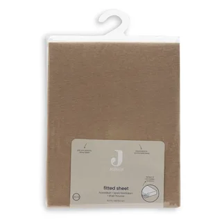 Hoeslaken Ledikant - 70/75x140/150cm - Jersey - Hazel de Jollein en Bruin donker – photo produit 4 sur 4