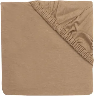 Hoeslaken Ledikant - 70/75x140/150cm - Jersey - Hazel de Jollein en Bruin donker – photo produit 1 sur 4