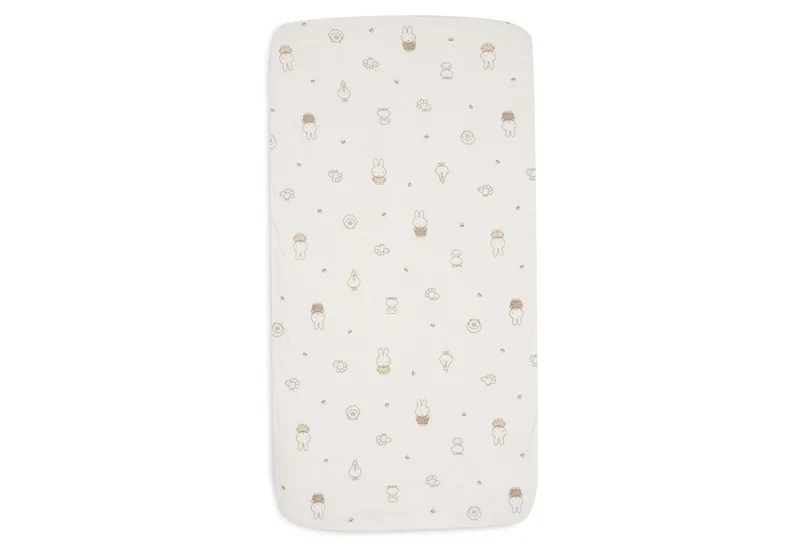 Hoeslaken Ledikant - 70/75x140/150cm - Jersey by Jollein in Miffy Family Farm – product photo 2 of 3