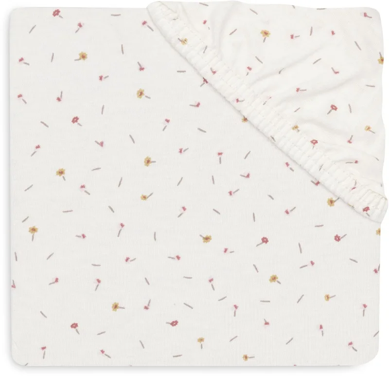 Hoeslaken Ledikant - 70/75x140/150cm - Jersey - Pretty Picnic - Flower Drops de Jollein en Pretty Picnic, Flower Drops – photo produit 1 sur 3