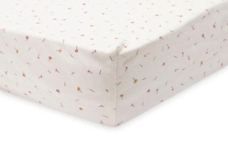 Hoeslaken Ledikant - 70/75x140/150cm - Jersey - Pretty Picnic - Flower Drops de Jollein en Pretty Picnic, Flower Drops – photo produit 3 sur 3