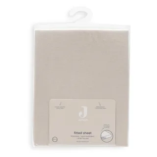 Hoeslaken Ledikant - 70/75x140/150cm - Jersey - Sand van Jollein in Beige – productfoto 4 van 4