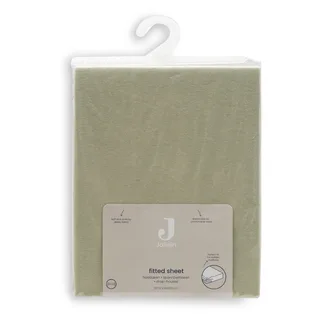 Hoeslaken Ledikant - 70/75x140/150cm - Jersey - Soft Matcha från Jollein i Olijf Groen – produktbild 4 av 4