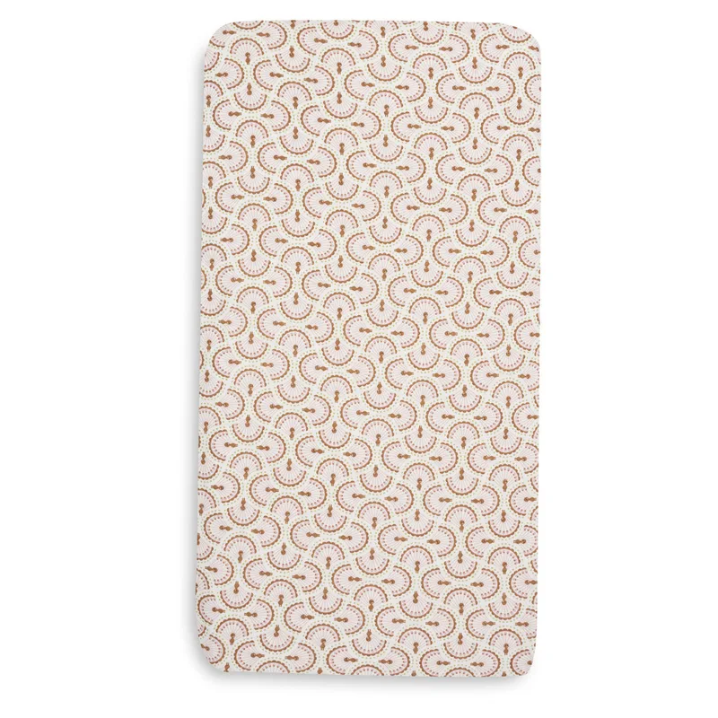 Hoeslaken Ledikant - 70/75x140/150cm - Jersey - Soft Plumes by Jollein in Pink – product photo 2 of 4