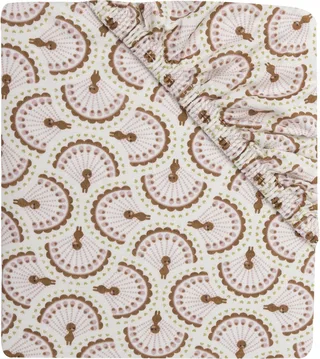 Hoeslaken Ledikant - 70/75x140/150cm - Jersey - Soft Plumes by Jollein in Pink – product photo 1 of 4