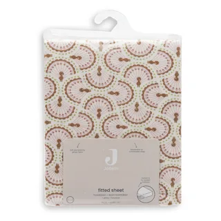 Hoeslaken Ledikant - 70/75x140/150cm - Jersey - Soft Plumes by Jollein in Pink – product photo 4 of 4