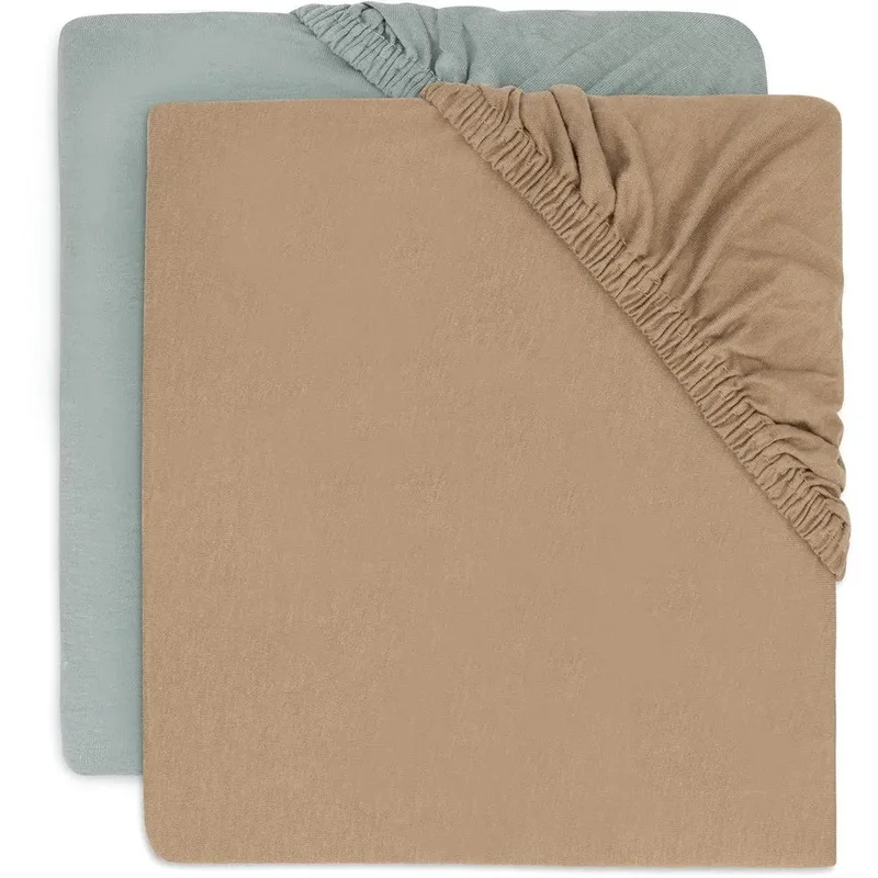 Hoeslaken Sea Green / Biscuit 2pack 70/75x140/150cm by Jollein – product photo