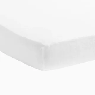 Hoeslaken voor Babybed 60X120Cm - Molton - Wit de Jollein – photo produit 2 sur 3