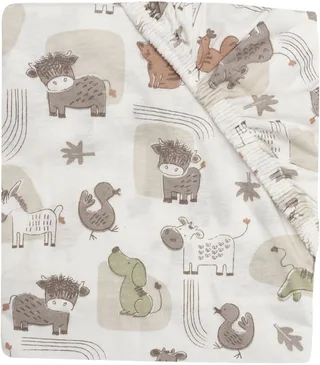 Hoeslaken Wieg - 40/50x80/90cm - Jersey - Barn Buddies by Jollein in Grey – product photo 1 of 4