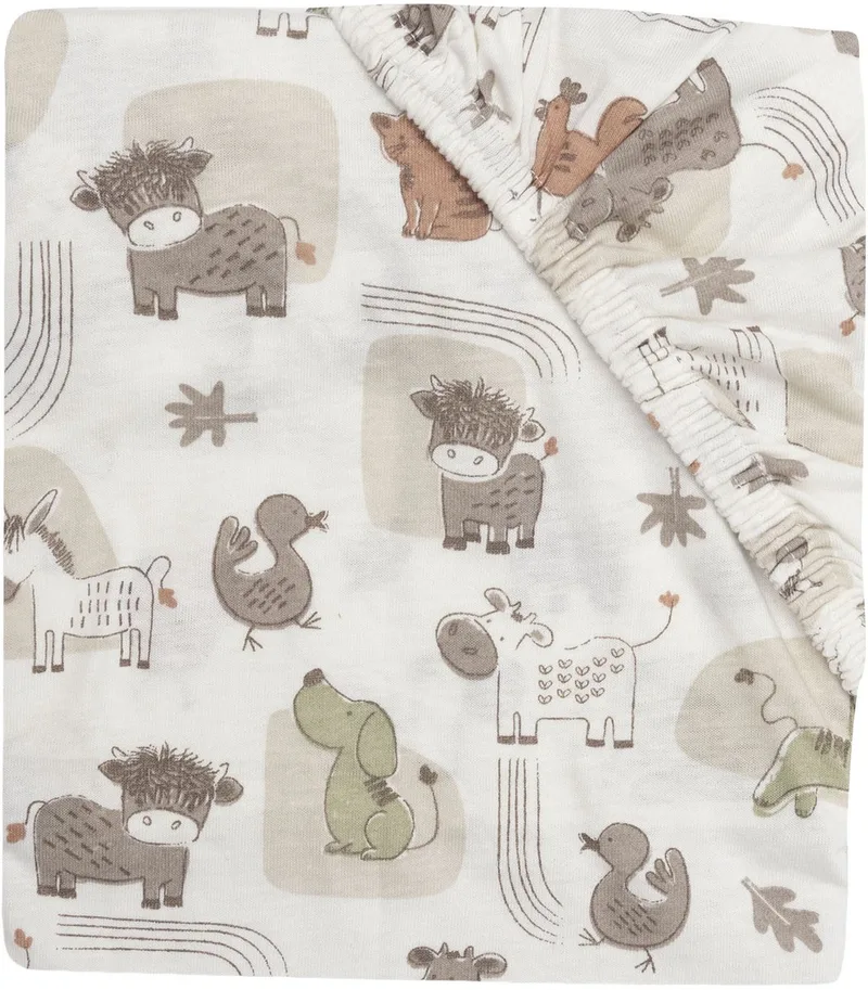 Hoeslaken Wieg - 40/50x80/90cm - Jersey - Barn Buddies by Jollein in Grey – product photo