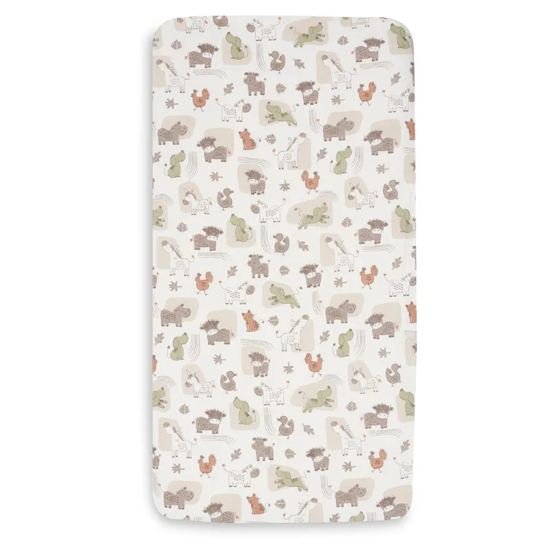 Hoeslaken Wieg - 40/50x80/90cm - Jersey - Barn Buddies by Jollein in Grey – product photo 2 of 4
