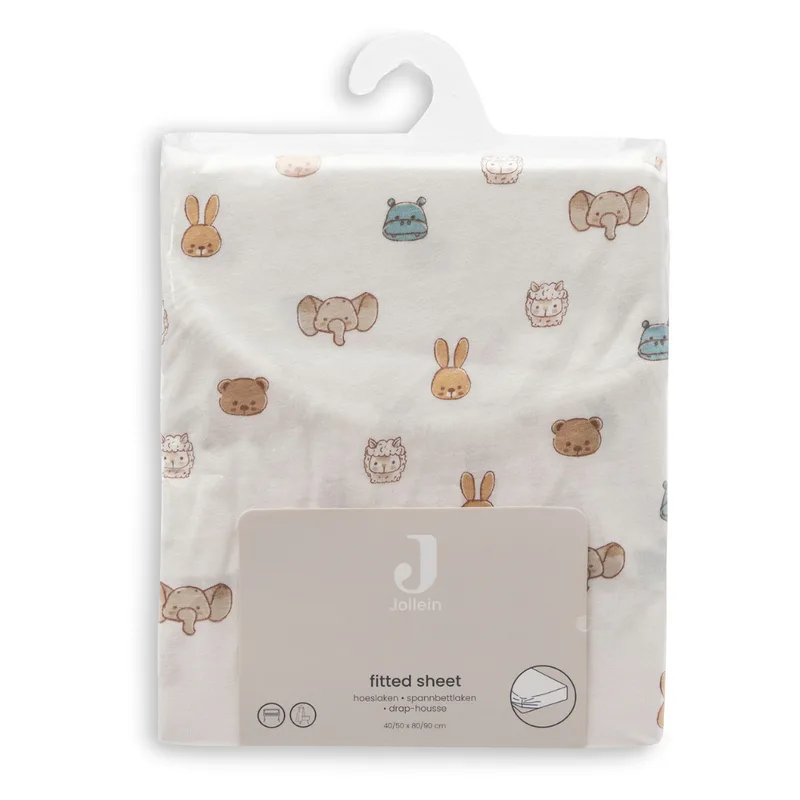 Hoeslaken Wieg - 40/50x80/90cm - Jersey - Jollies van Jollein in Bruin – productfoto 4 van 4