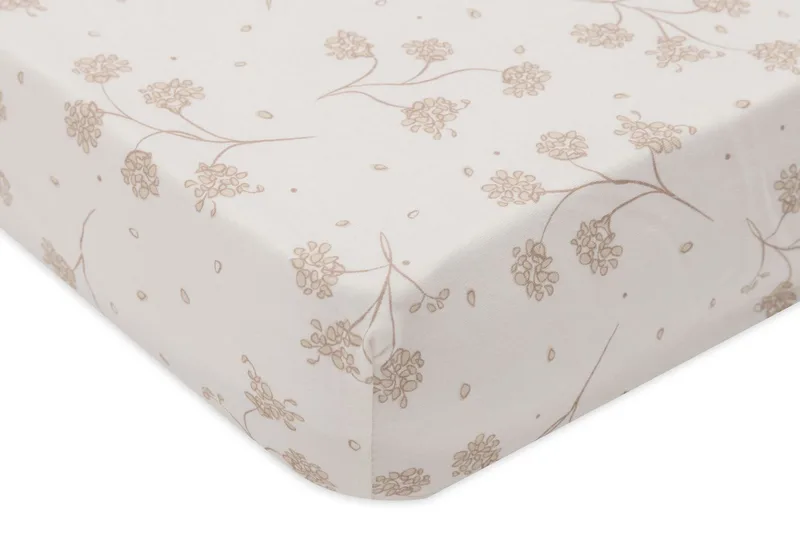 Hoeslaken Wieg - 40/50x80/90cm - Jersey van Jollein in Leafy Dreams – productfoto 3 van 3