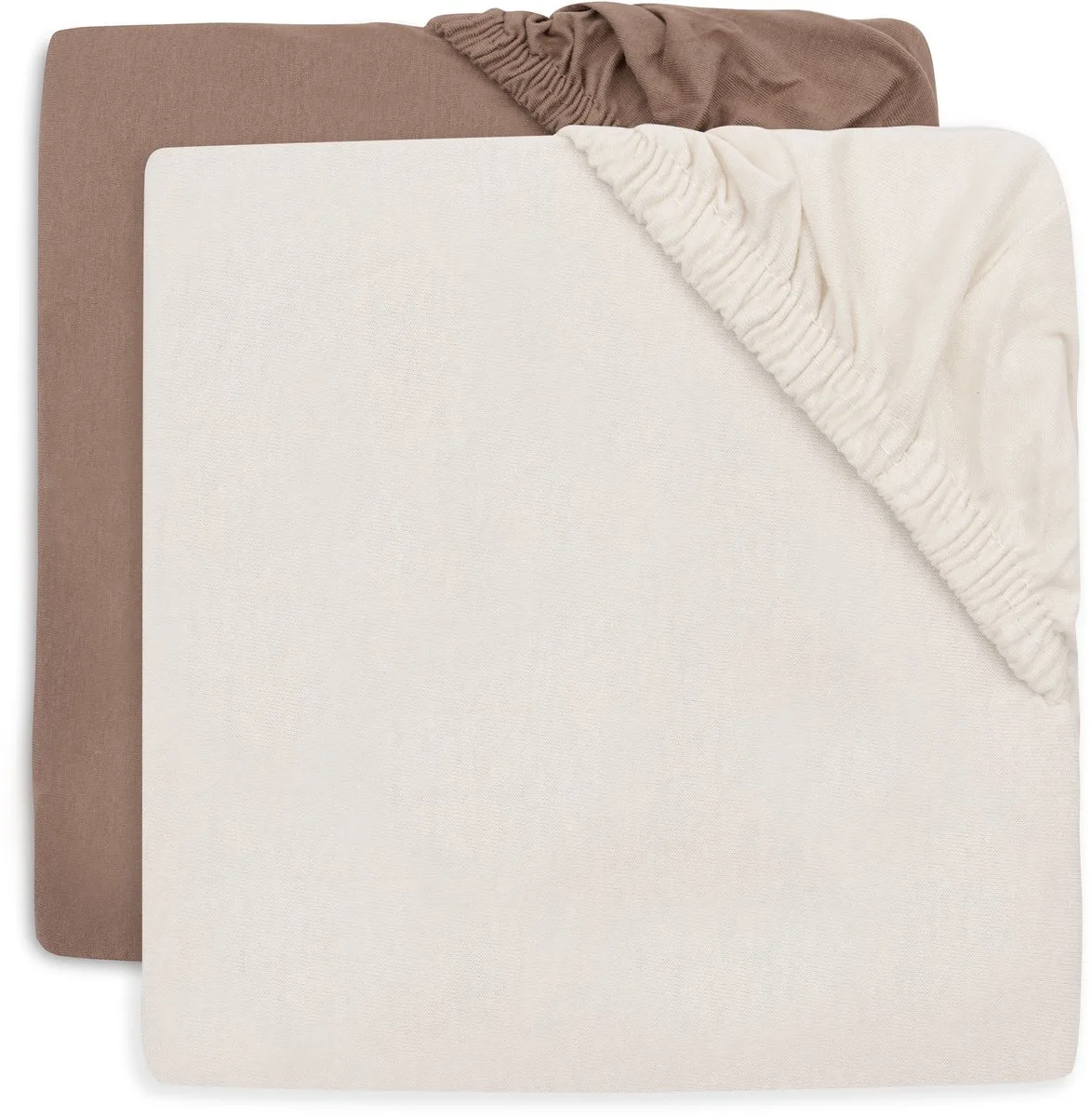 Hoeslaken Wieg - 40/50x80/90cm - Jersey - Milky Coffee/Ivory by Jollein in Milky Coffee – product photo