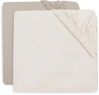 Hoeslaken Wieg - 40/50x80/90cm - Jersey - Oatmeal/Sand van Jollein in Oatmeal – productfoto 1 van 4
