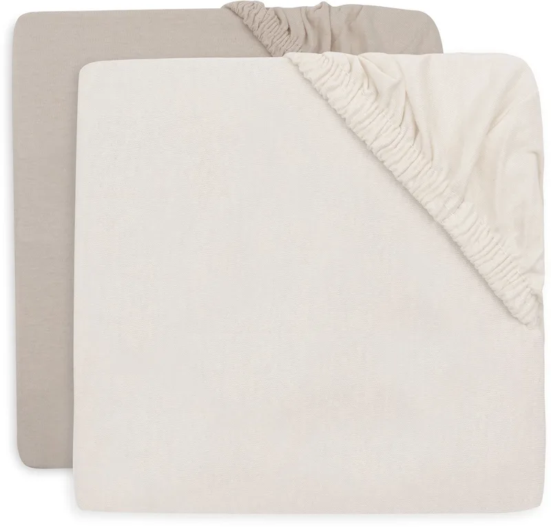 Hoeslaken Wieg - 40/50x80/90cm - Jersey - Oatmeal/Sand by Jollein in Oatmeal – product photo