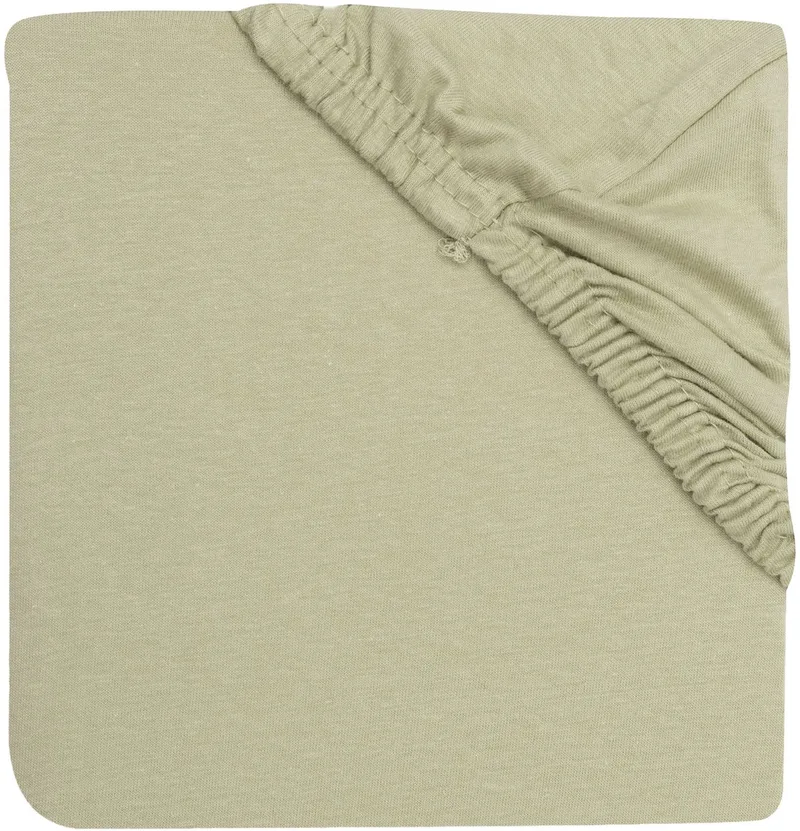 Hoeslaken Wieg - 40/50x80/90cm - Jersey - Soft Matcha van Jollein in Olijf Groen – productfoto 1 van 2