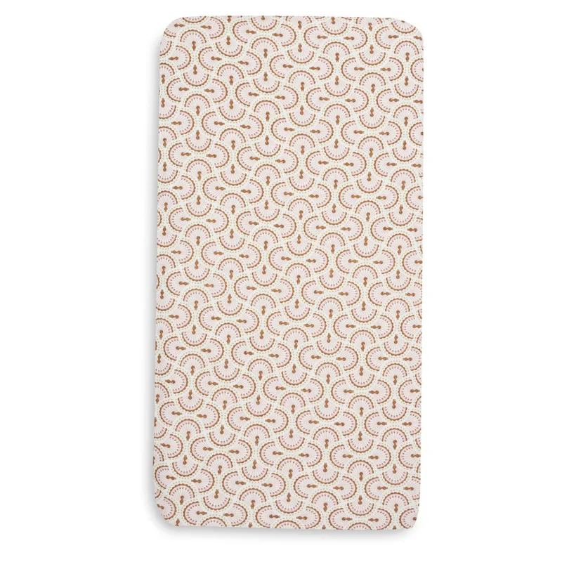 Hoeslaken Wieg - 40/50x80/90cm - Jersey - Soft Plumes by Jollein in Pink – product photo 2 of 4