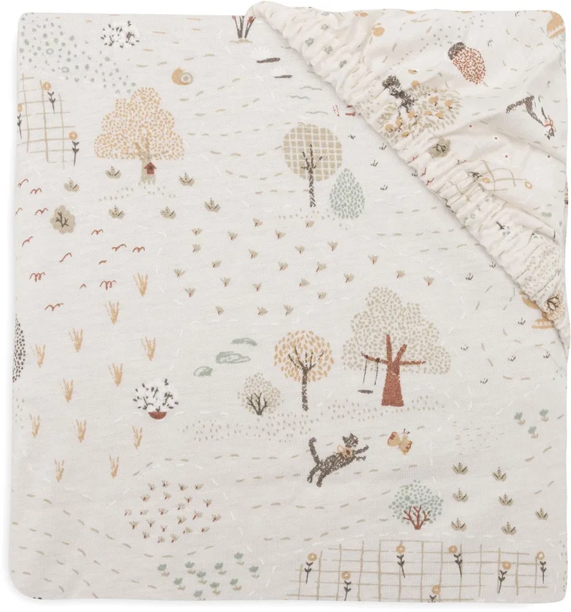 Hoeslaken Wieg - 40/50x80/90cm - Jersey fra Jollein i Tiny Park – produktbillede