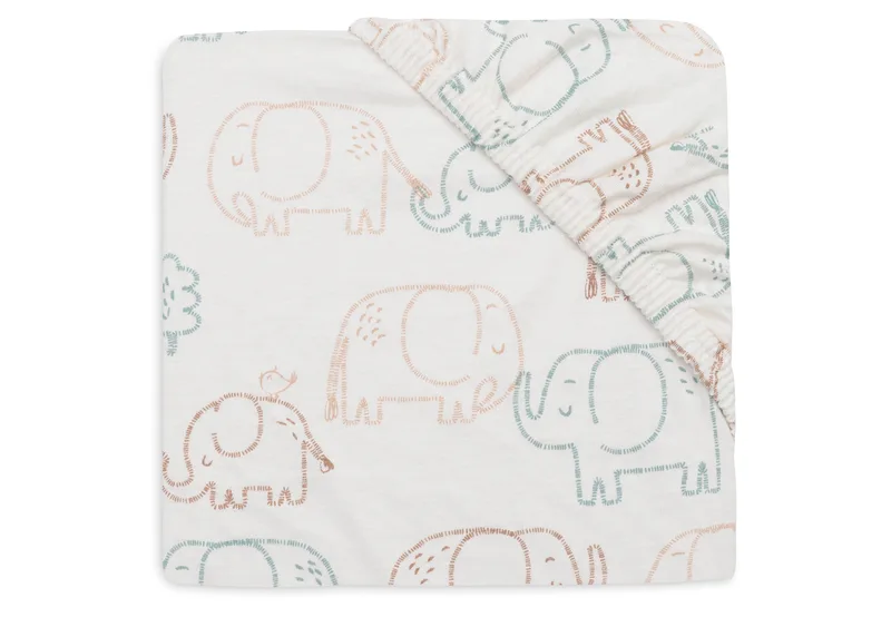 Hoeslaken Wieg Jollein 40/50x80/90 Jersey Elephant Tales by Jollein – product photo 1 of 3