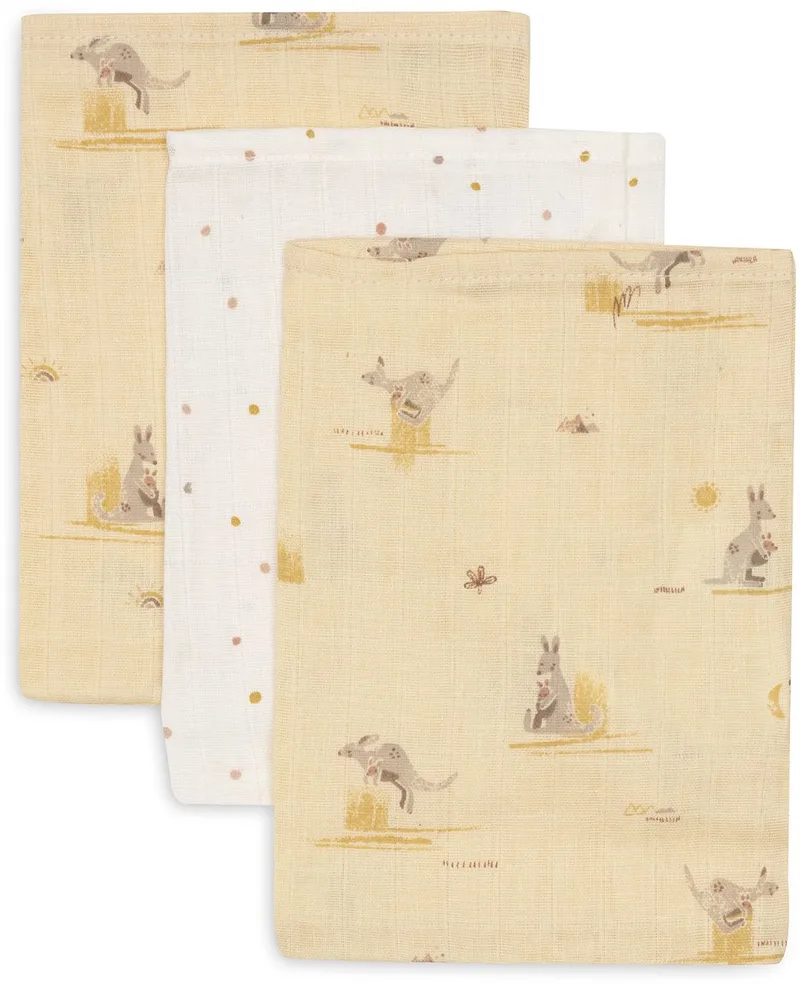 Hydrofiel Monddoekje - 15x20cm - 3 Stuks de Jollein en Kangaroots – photo produit