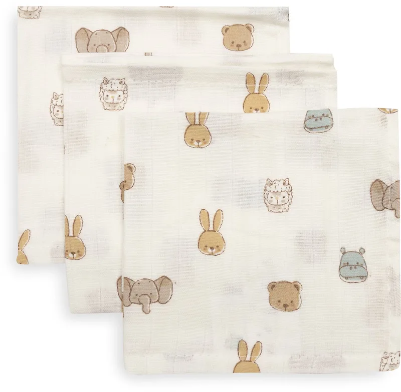 Hydrofiel Monddoekje 31x31cm Jollies (3pack) de Jollein en Multicolore – photo produit