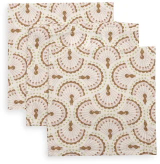 Hydrofiel Monddoekje 31x31cm Soft Plumes (3pack) de Jollein en Multicolore – photo produit 1 sur 4
