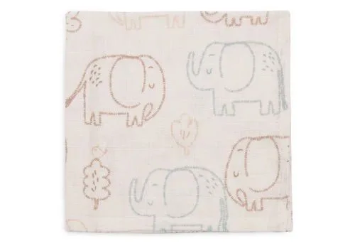 Hydrofiel Monddoekje Basic - 3 Stuks fra Jollein i Elephant Tales – produktbillede 2 af 4