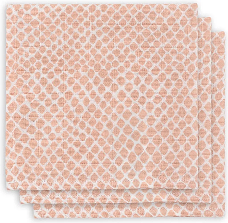 Hydrofiel Monddoekje Snake - Pale - 3 Stuks by Jollein in Pink – product photo