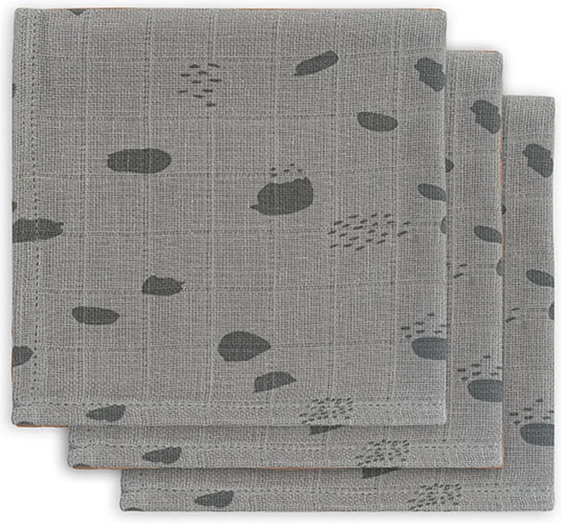 Hydrofiel Monddoekje Spot - Storm - 3 Stuks by Jollein in Grey – product photo